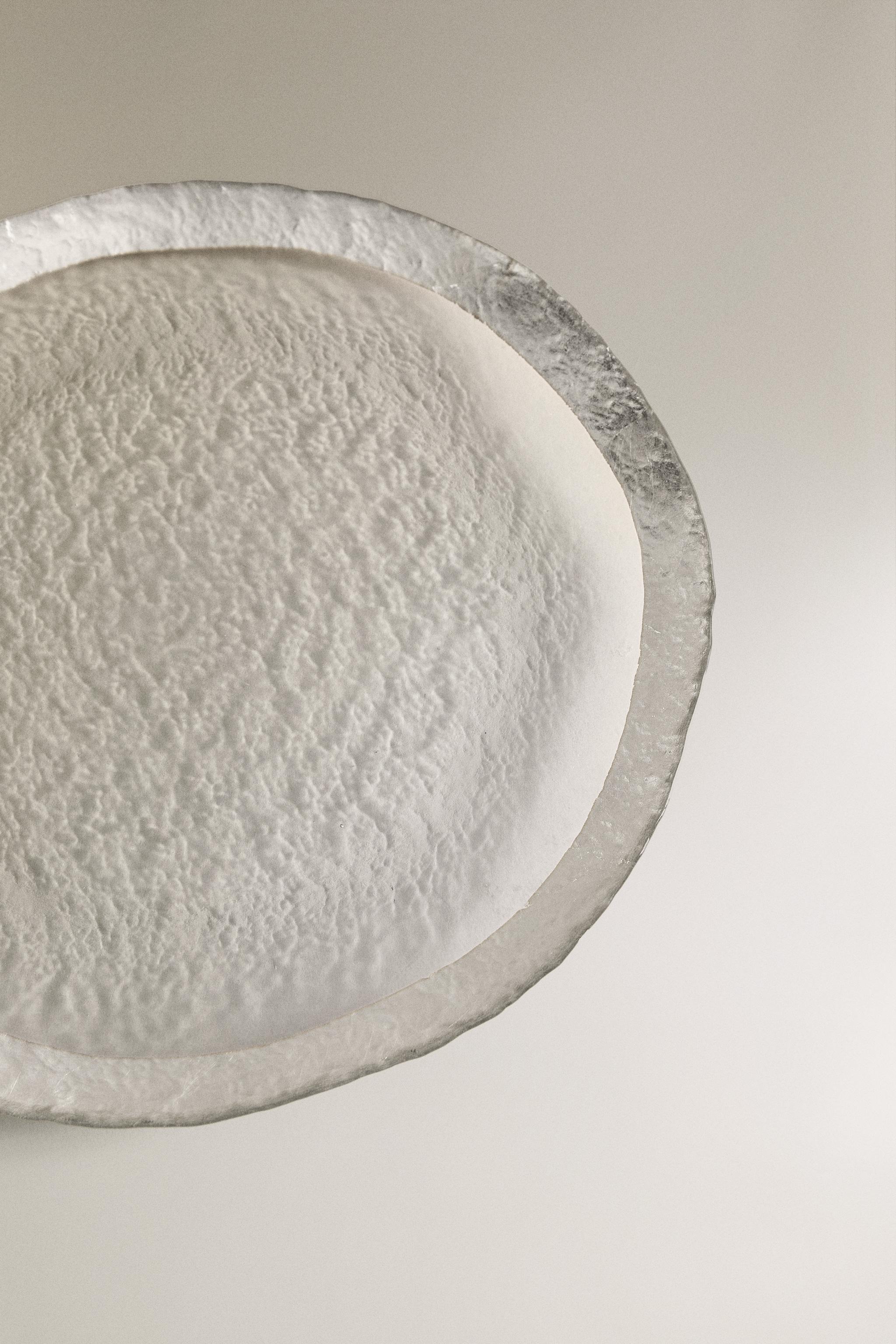 ASSIETTE DE PRÉSENTATION VERRE FILET DORÉ